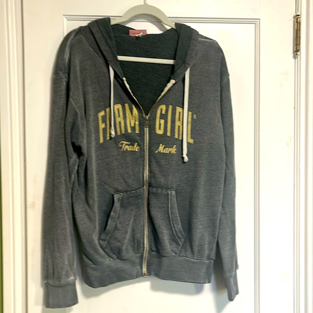 XL Farm Girl grey hoodie.